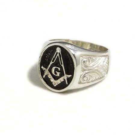 Anello massonico smaltato