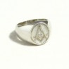 Anello massonico smaltato ovale