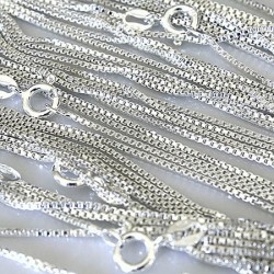 Catena veneziana argentata cm.40