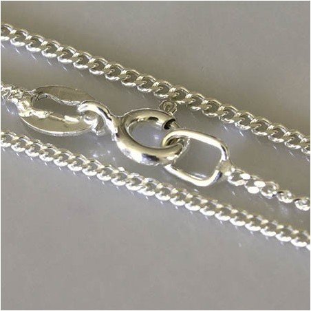 Catena gourmette argentata cm.45