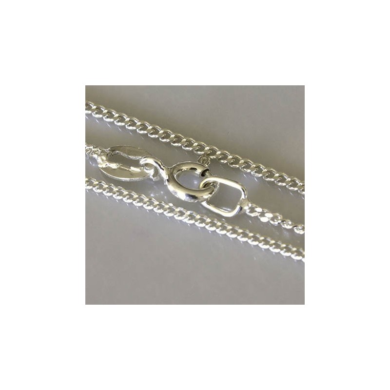 Catena gourmette argentata cm.50