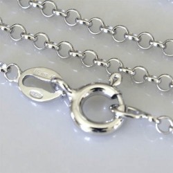 Catena rolò rodiata leggera cm.45