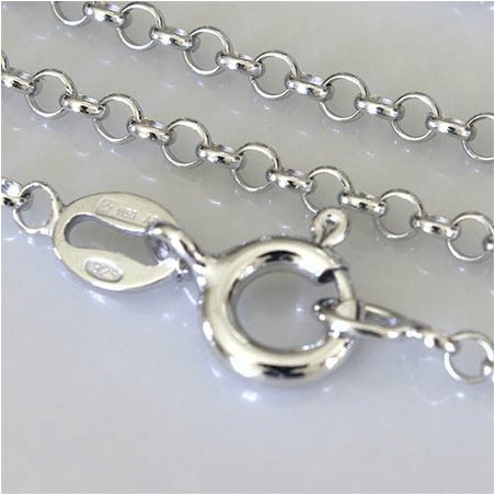 Catena rolò rodiata leggera cm.45