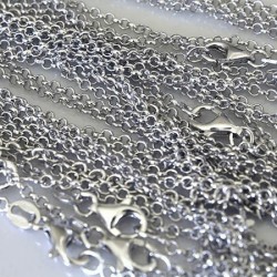 Catena rolò rodiata pesante cm.40