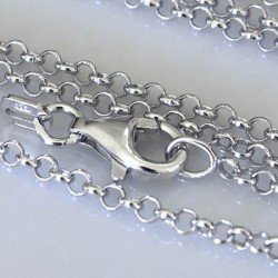 Catena rolò rodiata pesante cm.40