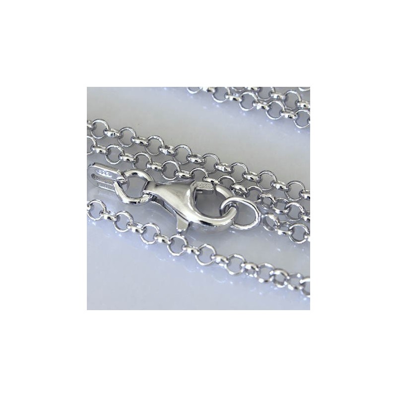 Catena rolò rodiata pesante cm.40