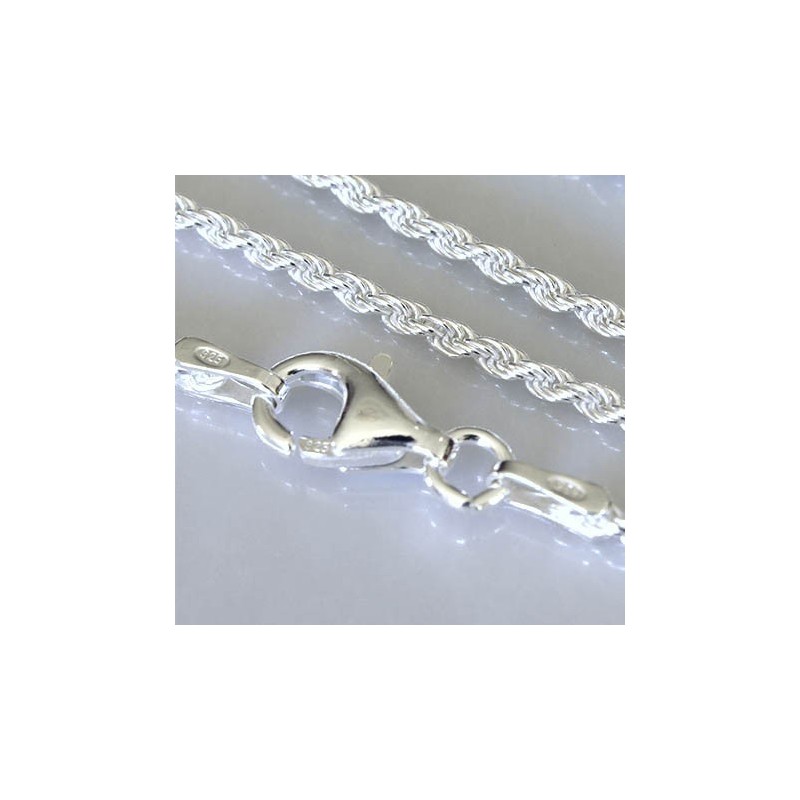 Catena cordina argentata cm.40
