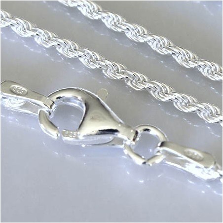 Catena cordina argentata cm.40