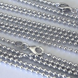 Catena microsfere lucide grandi cm.45