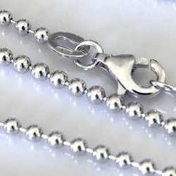 Catena microsfere lucide grandi cm.50