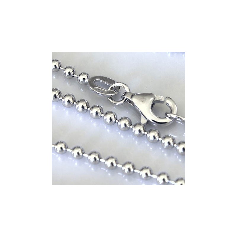 Catena microsfere lucide grandi cm.50