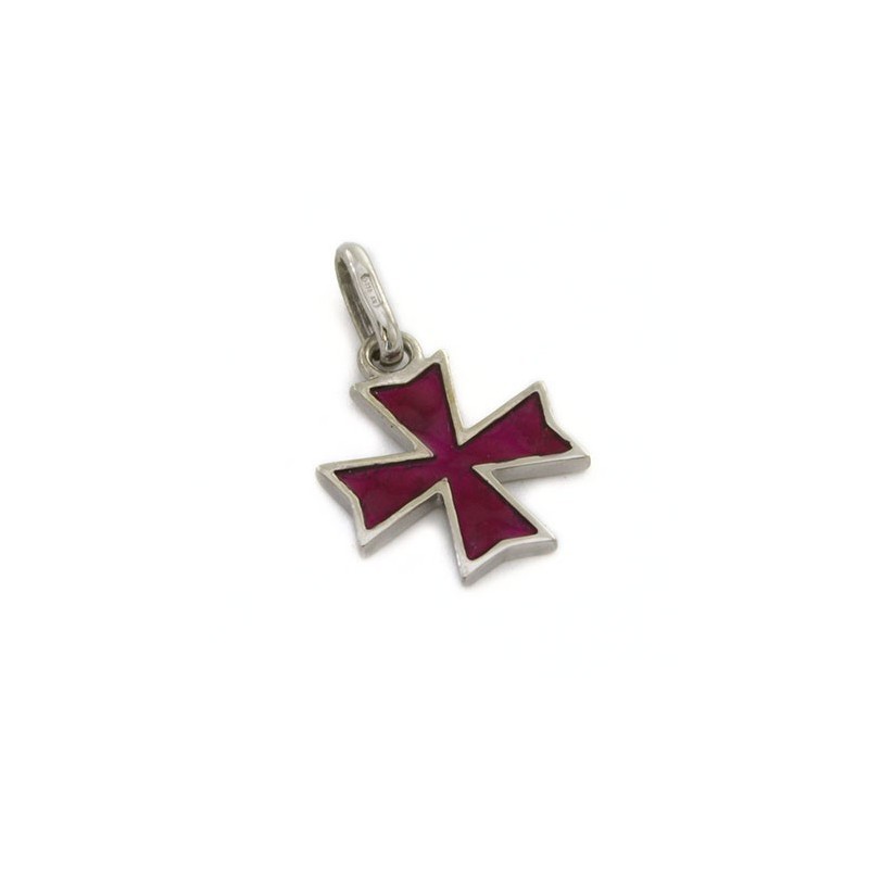 Croce templare smaltata piccola