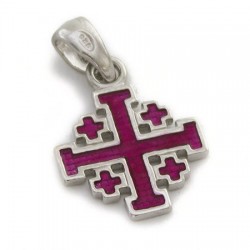 Croce Gerusalemme smaltata piccola