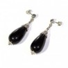 Orecchini goccia onice nero grande