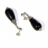 Orecchini goccia onice nero grande