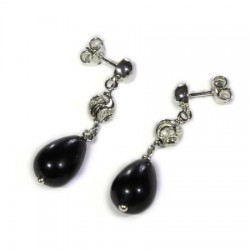 Orecchini goccia onice nero piccolo