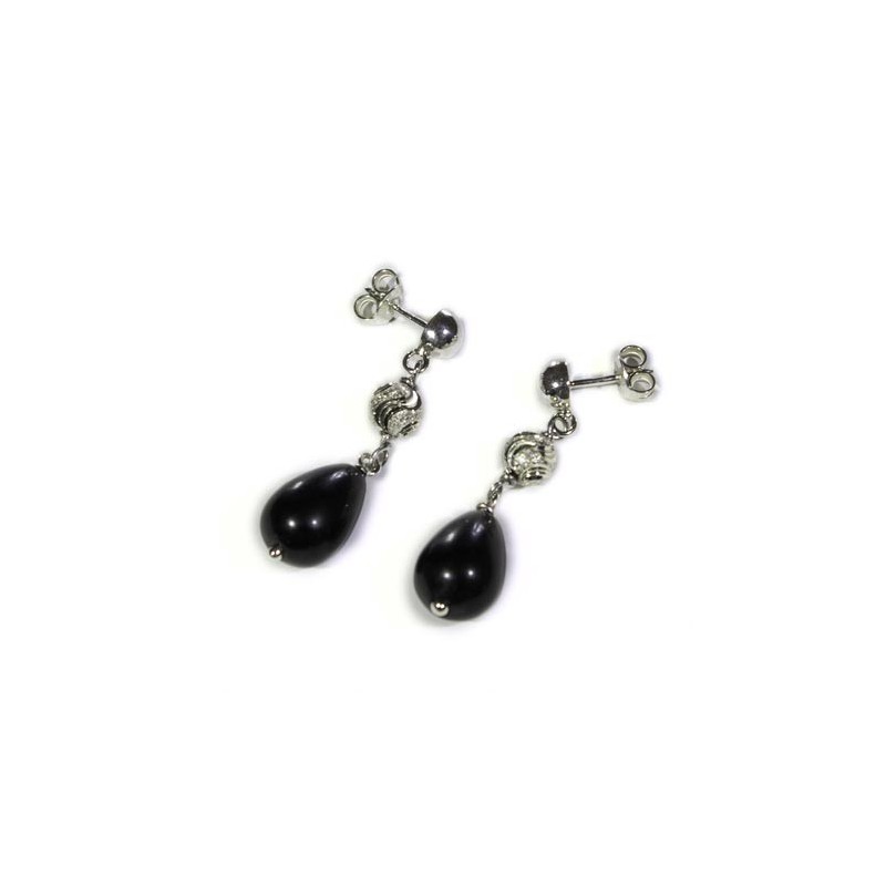 Orecchini goccia onice nero piccolo