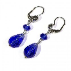 Orecchini gocce grandi blu