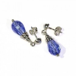 Orecchini coni goccia piccola azzurro
