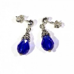 Orecchini coni goccia piccola blu