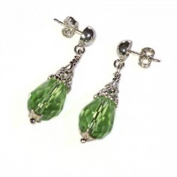 Orecchini coni goccia grande verde chiaro