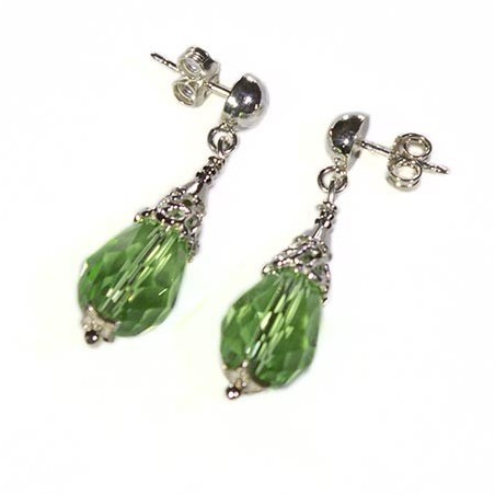 Orecchini coni goccia grande verde chiaro