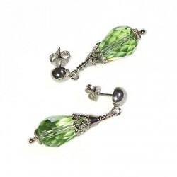 Orecchini coni goccia grande verde chiaro
