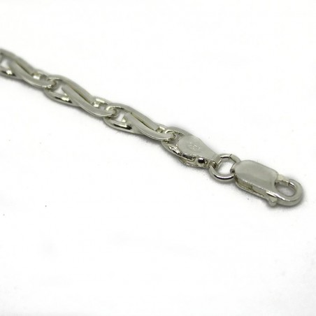 Bracciale maglia pinzetta schiacciata