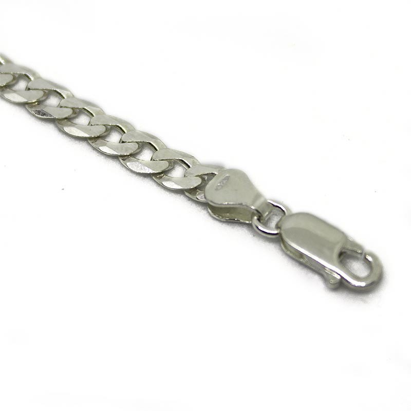 Bracciale uomo gourmette piatta mm.5