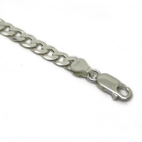 Bracciale uomo gourmette piatta mm.5