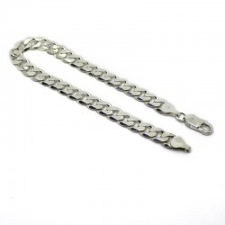 Bracciale uomo gourmette rigata