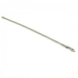 Bracciale donna gourmette schiacciata diamantata