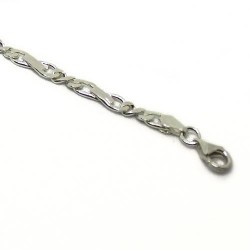 Bracciale maglia pinzetta schiacciata mm.5