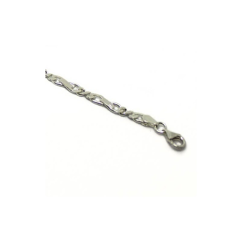Bracciale maglia pinzetta schiacciata mm.5