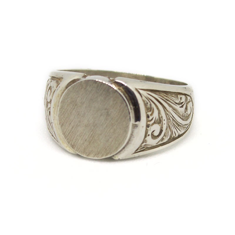Anello mignolo inciso rotondo