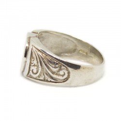 Anello mignolo inciso rotondo