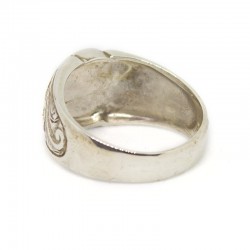 Anello mignolo inciso rotondo