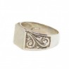 Anello mignolo inciso quadrato