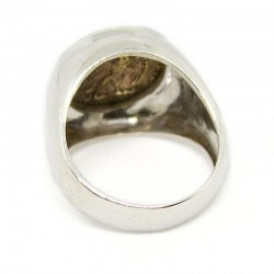 Anello uomo moneta romana piccola
