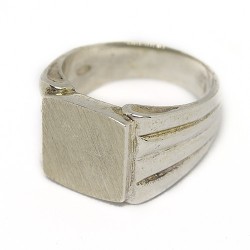 Anello uomo fascia rigata 12x13