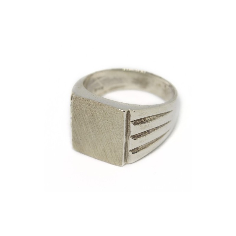 Anello uomo fascia rigata 14x15