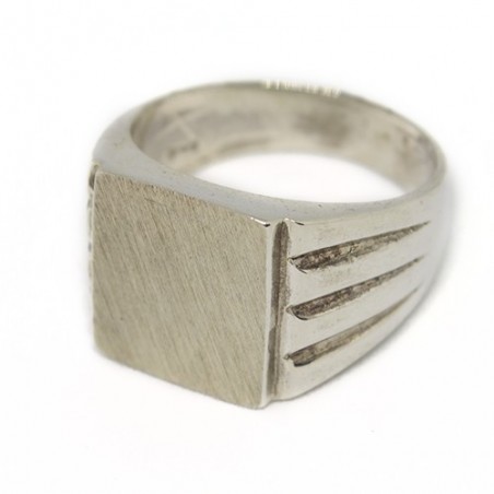 Anello uomo fascia rigata 14x15