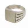 Anello uomo fascia rigata 14x15