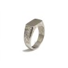 Anello uomo inciso rettangolare