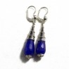 Orecchini a goccia con quarzo blu