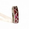 Fedina microsfere zig-zag, smalto rosso