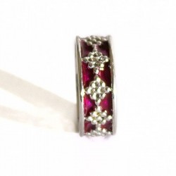 Fedina microsfere rombi, smalto rosso