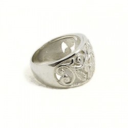 Anello donna inciso con fiori
