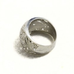 Anello donna inciso con rose