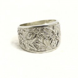 Anello donna inciso con stelle alpine